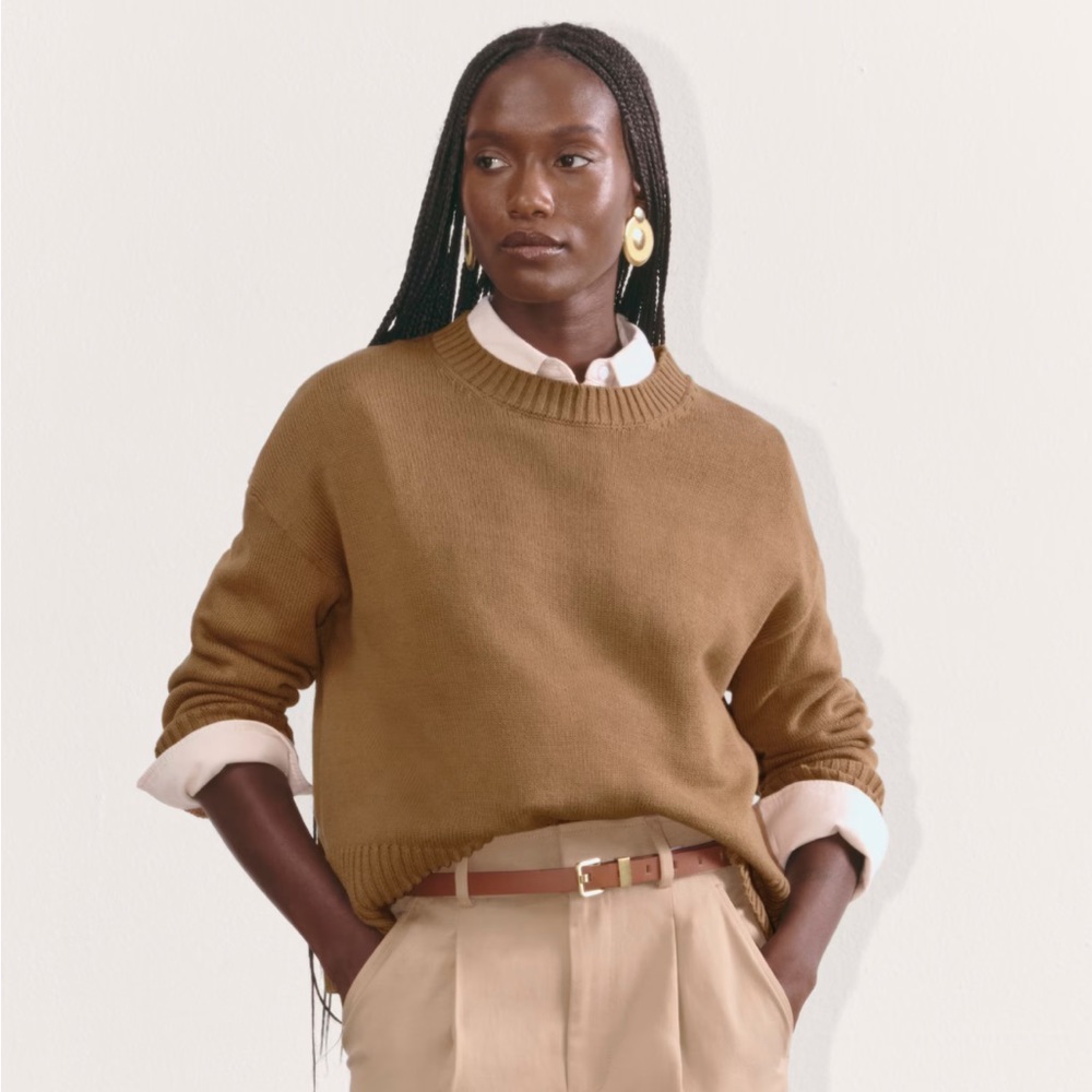 Everlane The Boxy Sweater in Everyday Cotton XXS.